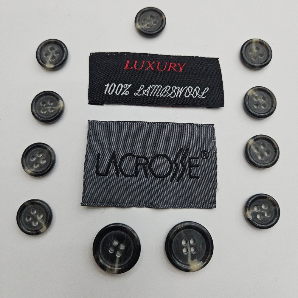 Lacrosse Dark Gray Swirl Suit Blazer Replacement Buttons Set of 11 Marble Sewing